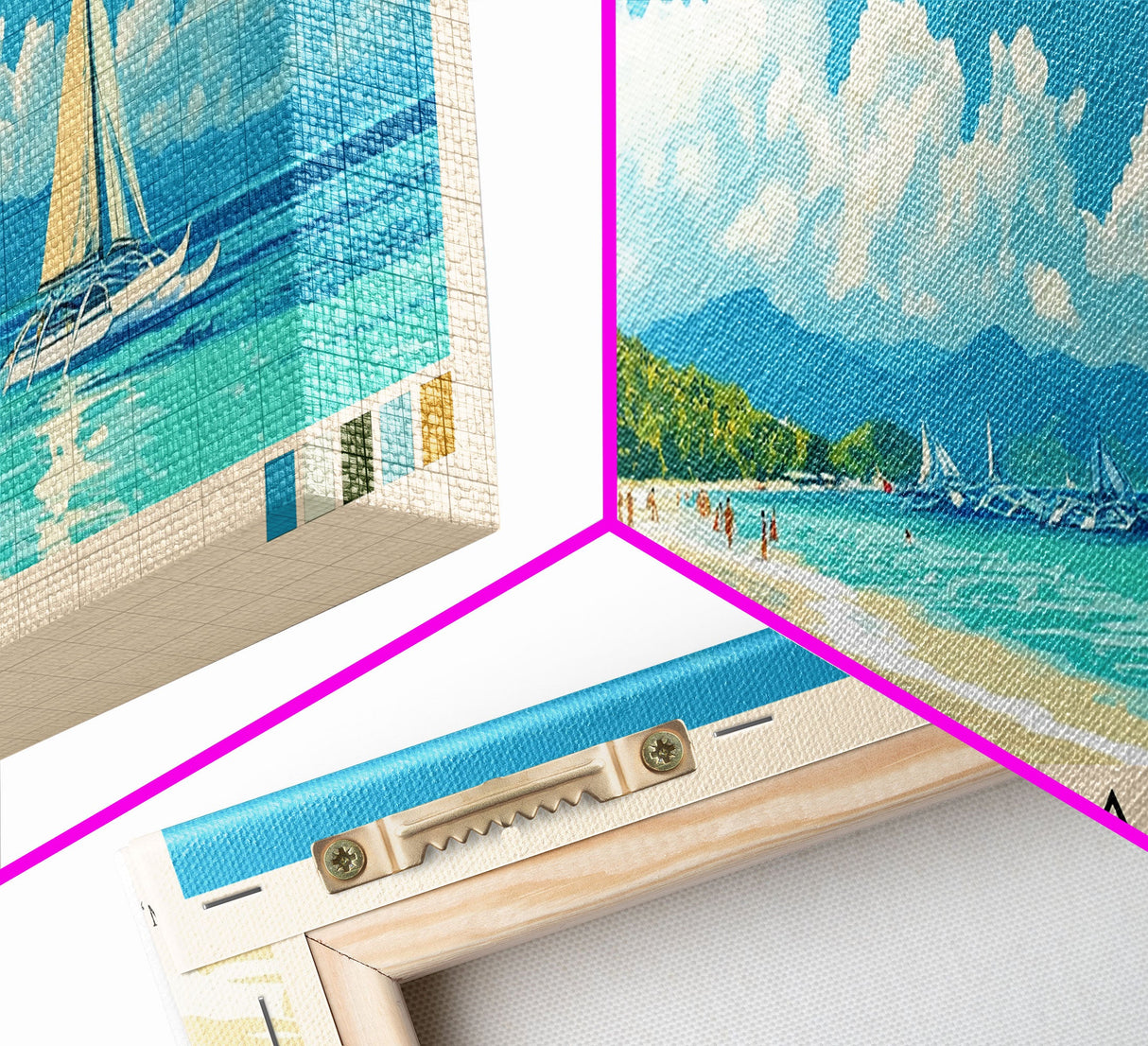 Boracay, Philippines Panoramic Print, Vacation Gift, Philippines Wall Art, Beach Painting, Beach Decor, Large Wall Art, Wood Frame Art