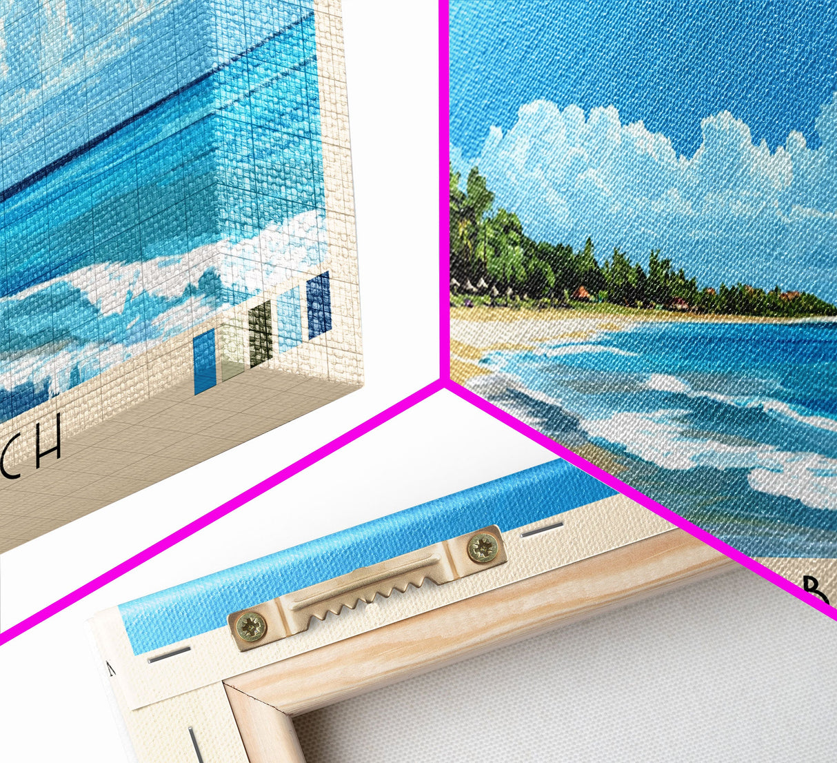 Cabarete Beach, Dominican Republic Panoramic Print, Vacation Gift, Dominican Republic Wall Art, Beach Painting, Beach Decor, Beach Or Lakehouse Art