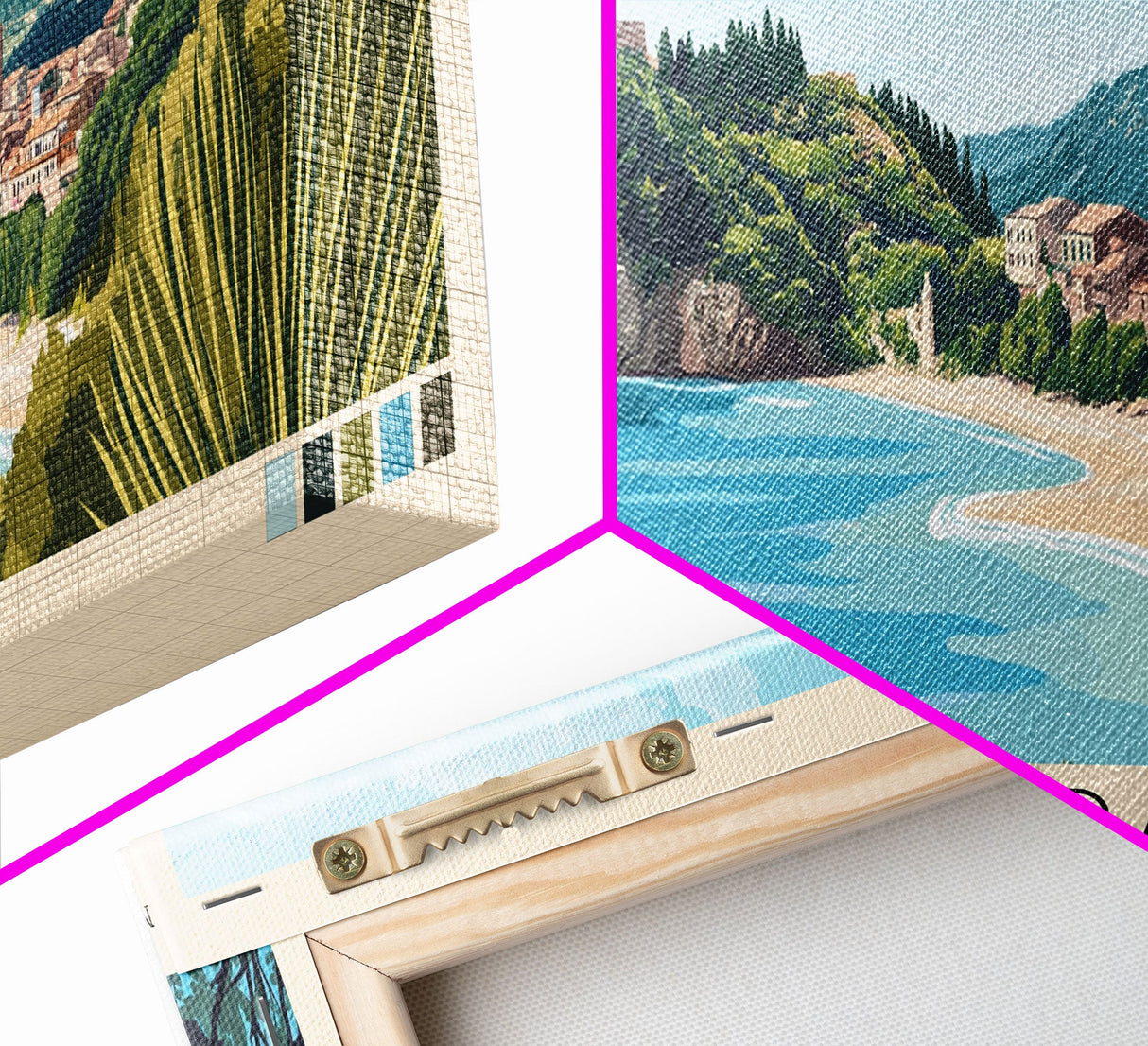 Cabrera, Spain Panoramic Beach Print, Vacation Gift, Spain Wall Art, Beach Painting, Beach Decor, Beach Painting