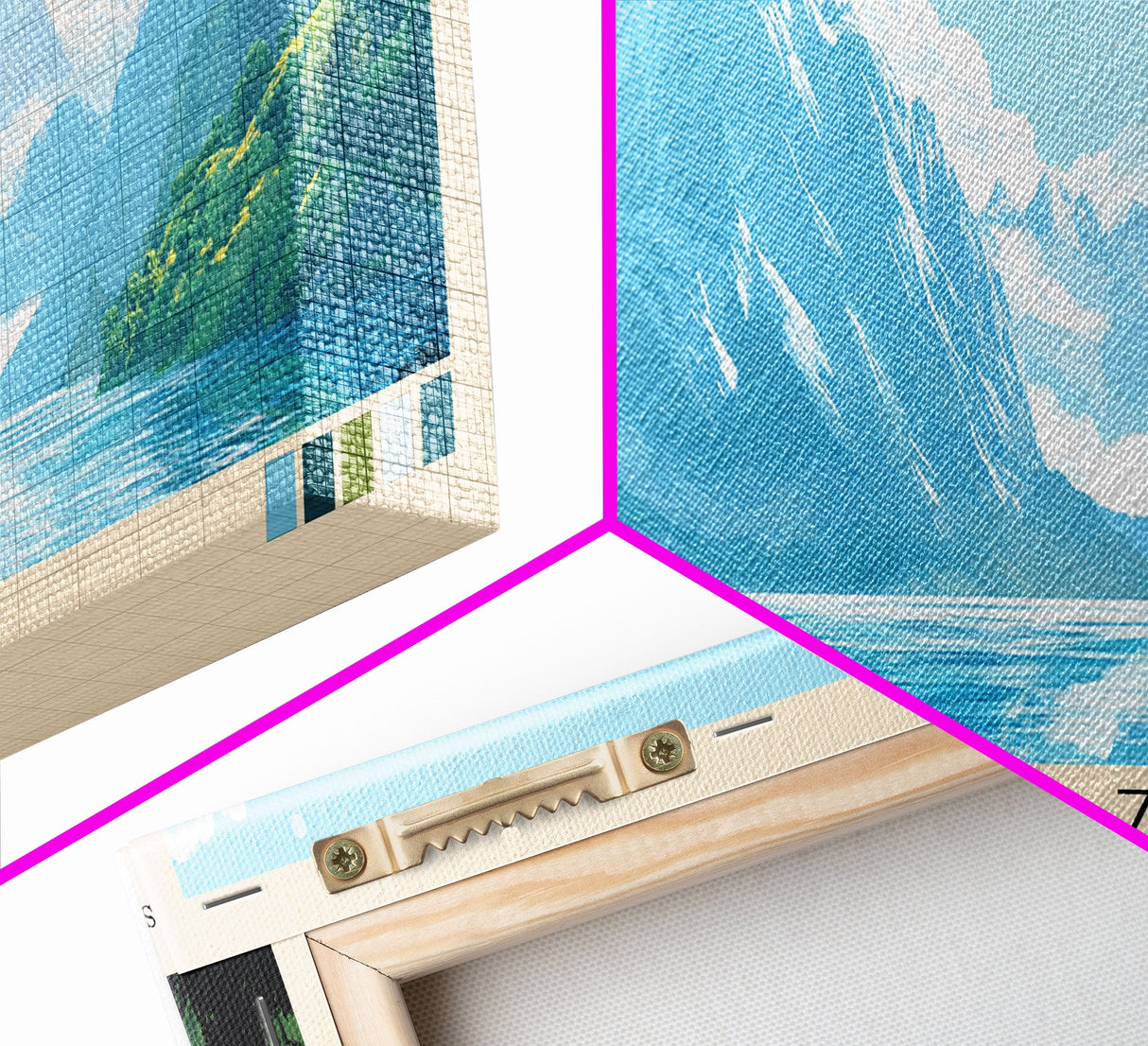 Cerro Azul, Peru Panoramic Print, Vacation Gift, Peru Wall Art, Beach Painting, Beach Decor, Large Wall Art, Wood Frame Art