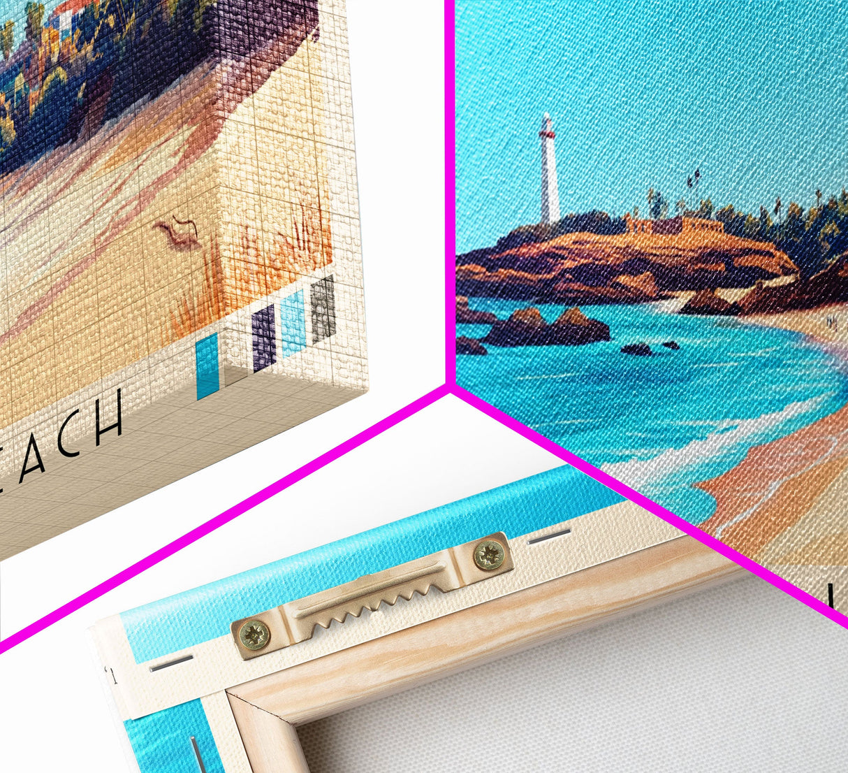 Kanyakumari Beach, India Panoramic Beach Print, Vacation Gift, India Wall Art, Framed Canvas Print, Framed Beach Painting