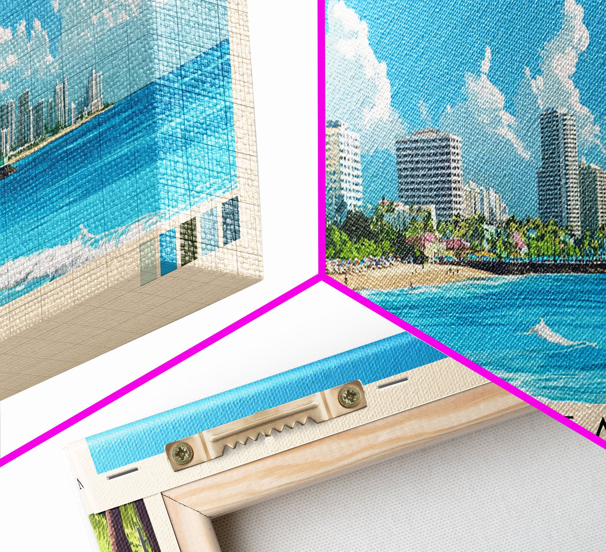 Miami Beach, Barbados Panoramic Print, Vacation Gift, Barbados Wall Art, Vacation Wall Art, Vacatation Memories, Beach Decor, Beach Or Lakehouse Art