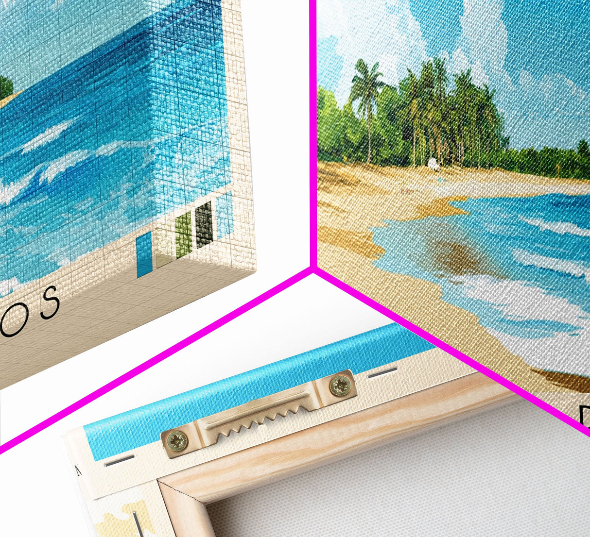 Playa Los Pinos, Cuba Panoramic Print, Vacation Gift, Cuba Wall Art, Beach Painting, Beach Decor, Beach Or Lakehouse Art