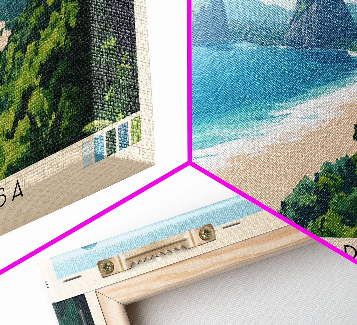 Praia do Rosa, Brazil Panoramic Print, Vacation Gift, Brazil Wall Art, Beach Painting, Beach Decor, Beach Or Lakehouse Art