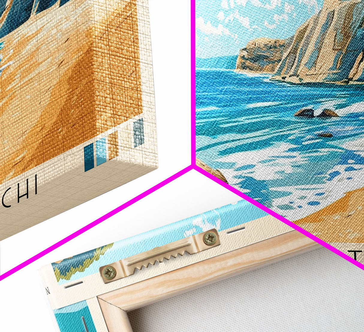 Scala dei Turchi, Italy Panoramic Print, Vacation Gift, Italy Wall Art, Beach Painting, Beach Decor, Large Wall Art, Wood Frame Art