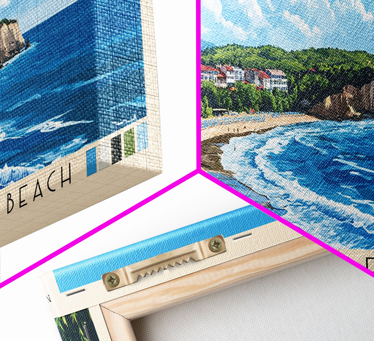 Sinemorets Veleka Beach, Bulgaria Panoramic Print, Vacation Gift, Bulgaria Wall Art, Beach Painting, Beach Decor, Beach Or Lakehouse Art