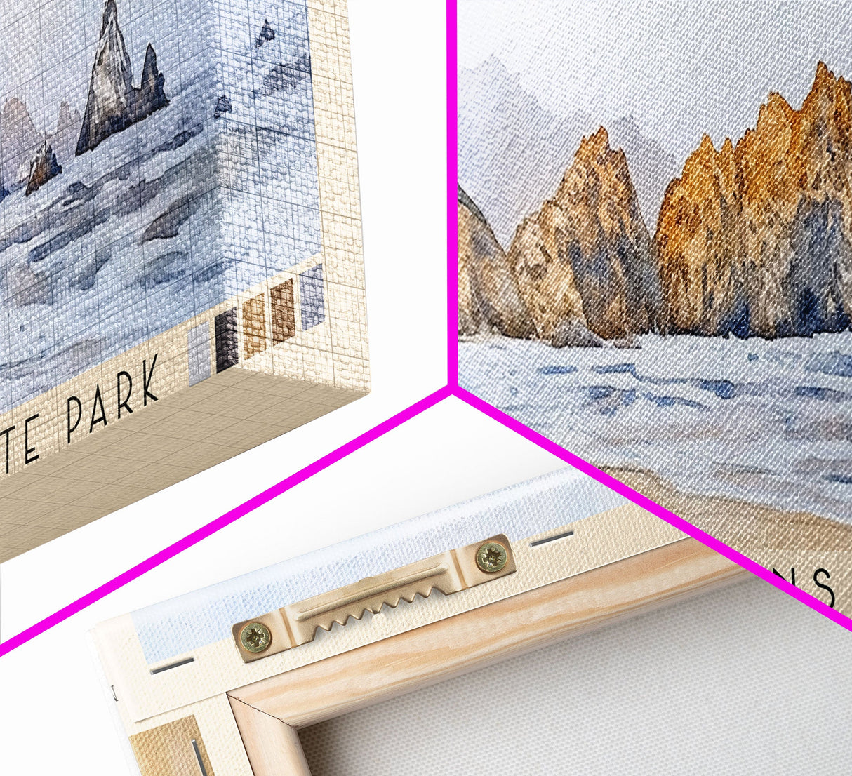 Julia Pfeiffer Burns State Park, California Watercolor Beach Print, Vacation Gift, California Wall Art, Framed Canvas Print, Framed Beach Painting