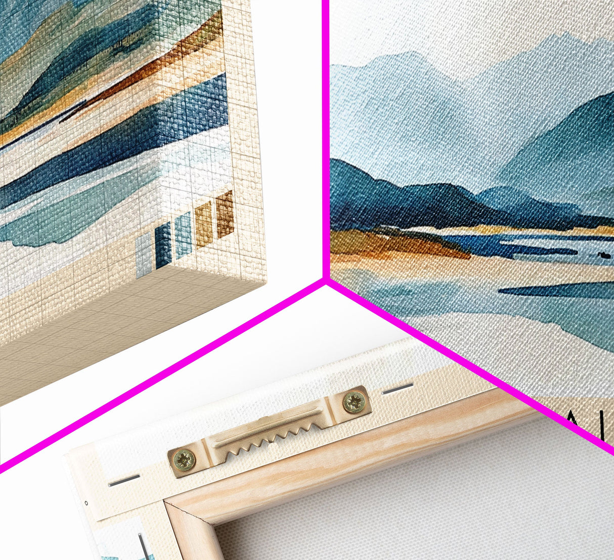 Kearvaig, Scotland Watercolor Print, Vacation Gift, Scotland Wall Art, Beach Painting, Beach Decor, Large Wall Art, Wood Frame Art