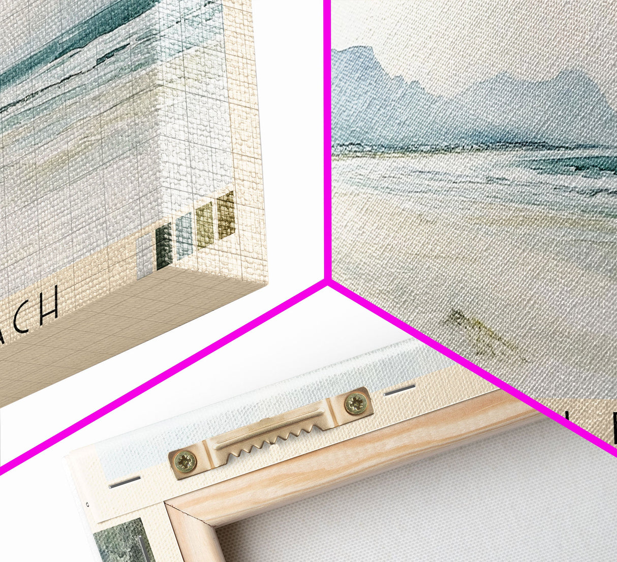 Langebaan Beach, South Africa Watercolor Print, Vacation Gift, South Africa Wall Art, Beach Painting, Beach Decor, Large Wall Art, Wood Frame Art