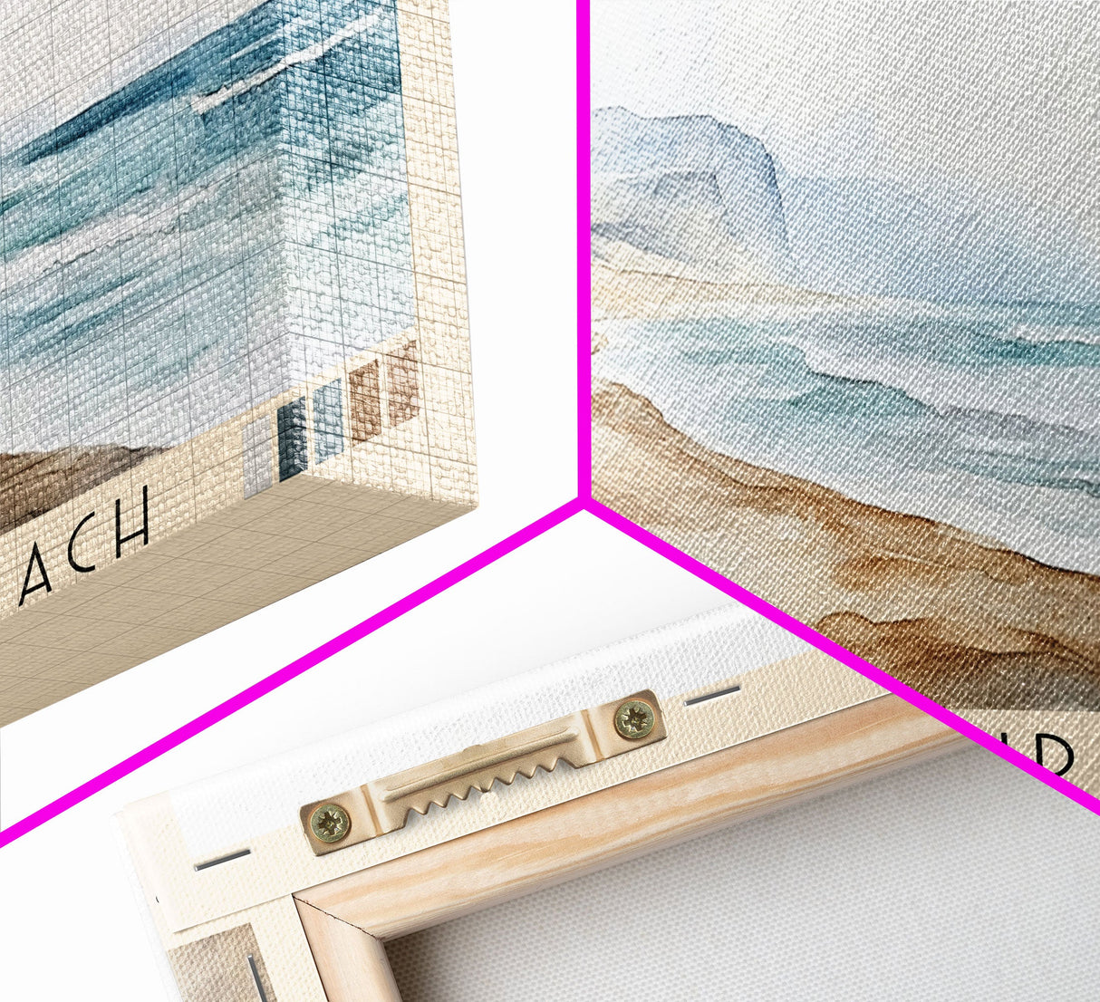 Langisandur Beach, Iceland Watercolor Print, Vacation Gift, Iceland Wall Art, Beach Painting, Beach Decor, Large Wall Art, Wood Frame Art