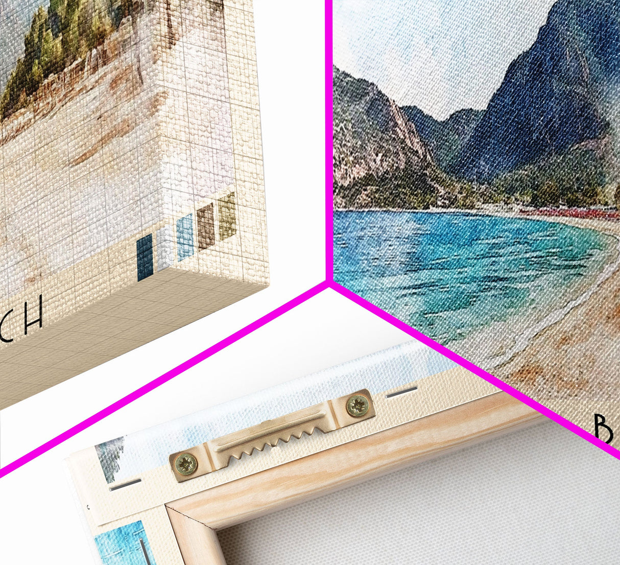 Oludeniz Beach, Turkey Watercolor Beach Print, Vacation Gift, Turkey Wall Art, Beach Painting, Beach Decor, Beach Painting