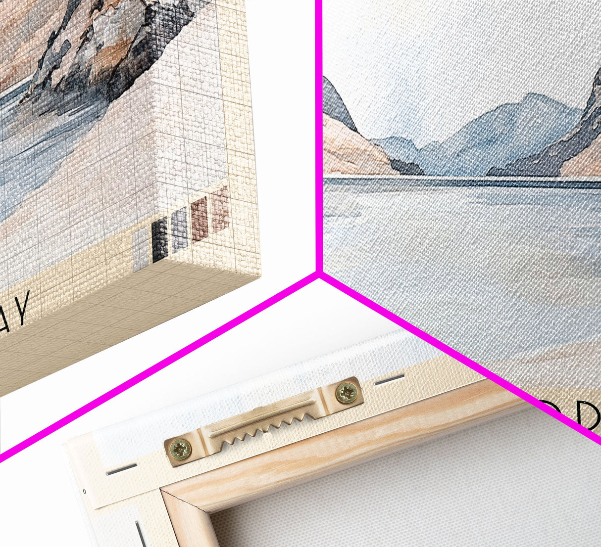 Sandwood Bay, Scotland Watercolor Print, Vacation Gift, Scotland Wall Art, Beach Painting, Beach Decor, Large Wall Art, Wood Frame Art