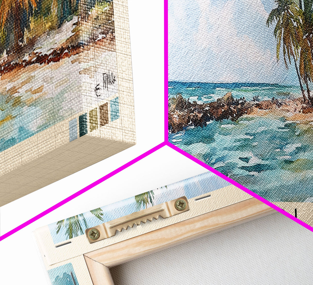 The Split, Belize Watercolor Beach Print, Vacation Gift, Belize Wall Art, Beach Painting, Beach Decor, Beach Painting