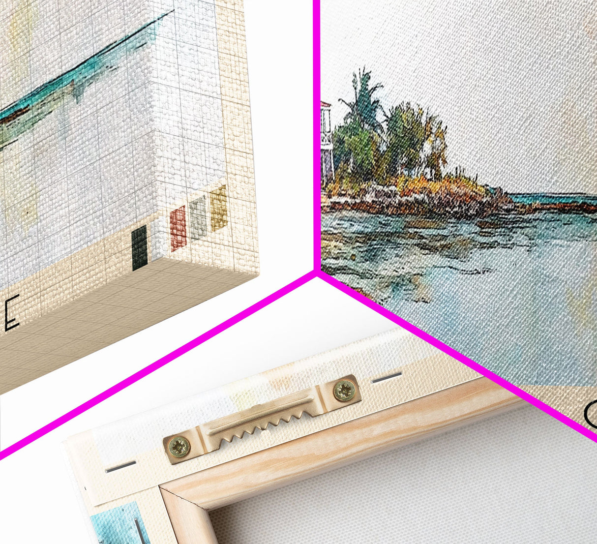 Tobacco Caye, Belize Watercolor Print, Vacation Gift, Belize Wall Art, Beach Painting, Beach Decor, Large Wall Art, Wood Frame Art