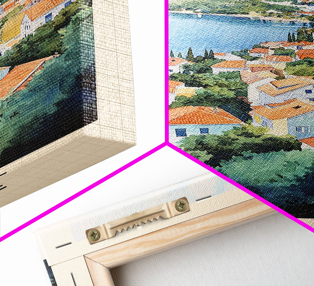 Bačvice, Croatia Watercolor Beach Print, Vacation Gift, Croatia Wall Art, Beach Painting, Beach Decor, Beach Painting