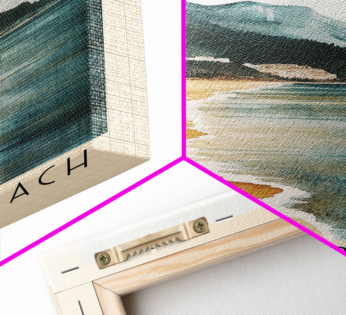 Karasu Beach, Turkey Watercolor Print, Vacation Gift, Turkey Wall Art, Beach Painting, Beach Decor, Large Wall Art, Wood Frame Art