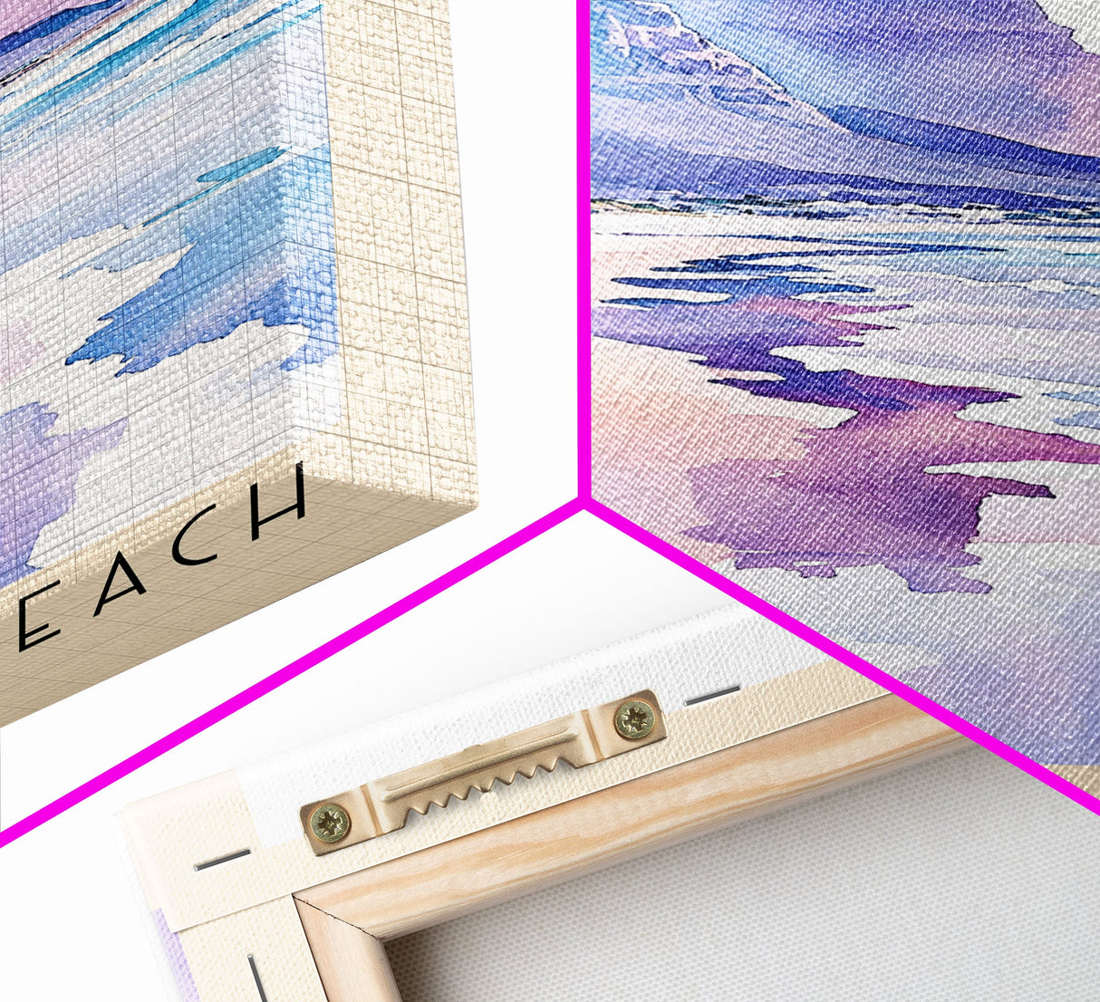 Kogal Bay Beach, South Africa Watercolor Print, Vacation Gift, South Africa Wall Art, Beach Painting, Beach Decor, Large Wall Art, Wood Frame Art