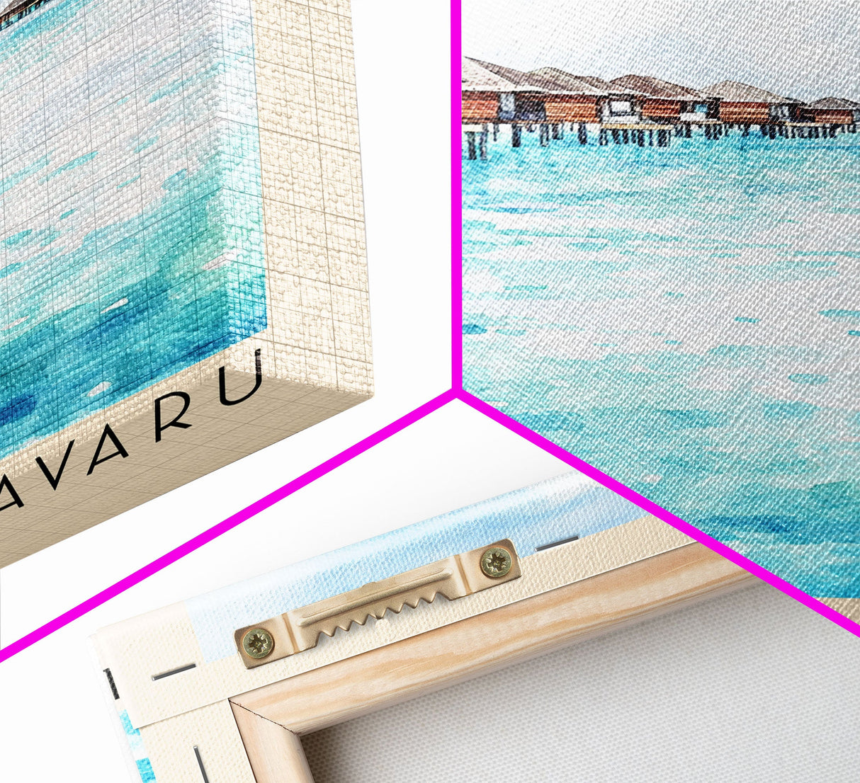 Landaa Giraavaru, Maldives Watercolor Beach Print, Vacation Gift, Maldives Wall Art, Beach Painting, Beach Decor, Beach Painting