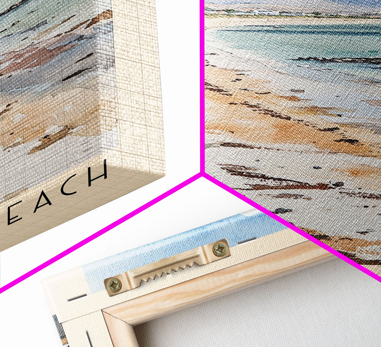 Langebaan Beach, South Africa Watercolor Print, Vacation Gift, South Africa Wall Art, Beach Painting, Beach Decor, Large Wall Art, Wood Frame Art