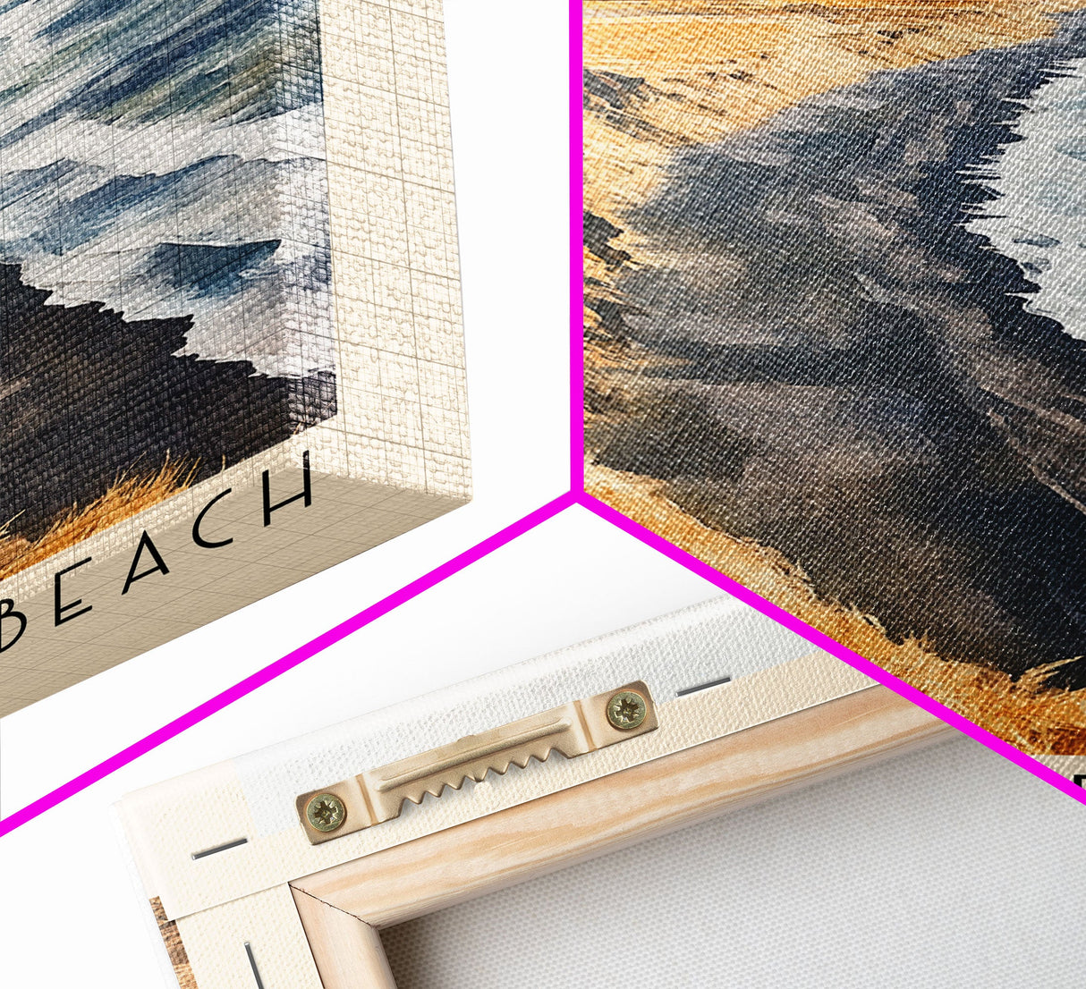 Langisandur Beach, Iceland Watercolor Print, Vacation Gift, Iceland Wall Art, Beach Painting, Beach Decor, Large Wall Art, Wood Frame Art