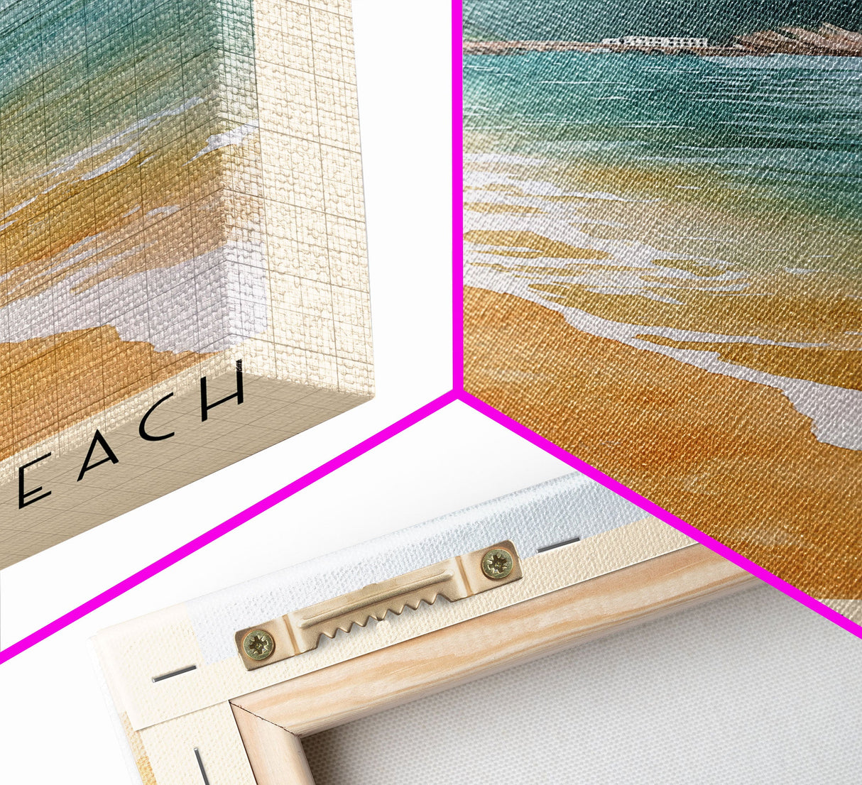 Middle Bay Beach, Hong Kong Watercolor Print, Vacation Gift, Hong Kong Wall Art, Beach Painting, Beach Decor, Large Wall Art, Wood Frame Art