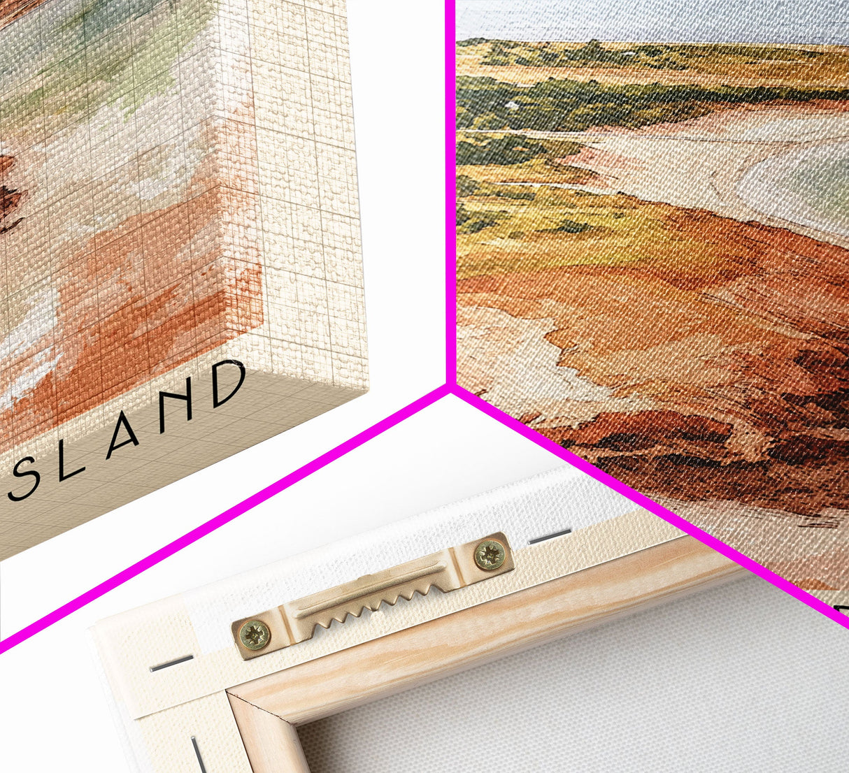 Prince Edward Island, Canada Watercolor Print, Vacation Gift, Canada Wall Art, Beach Painting, Beach Decor, Large Wall Art, Wood Frame Art