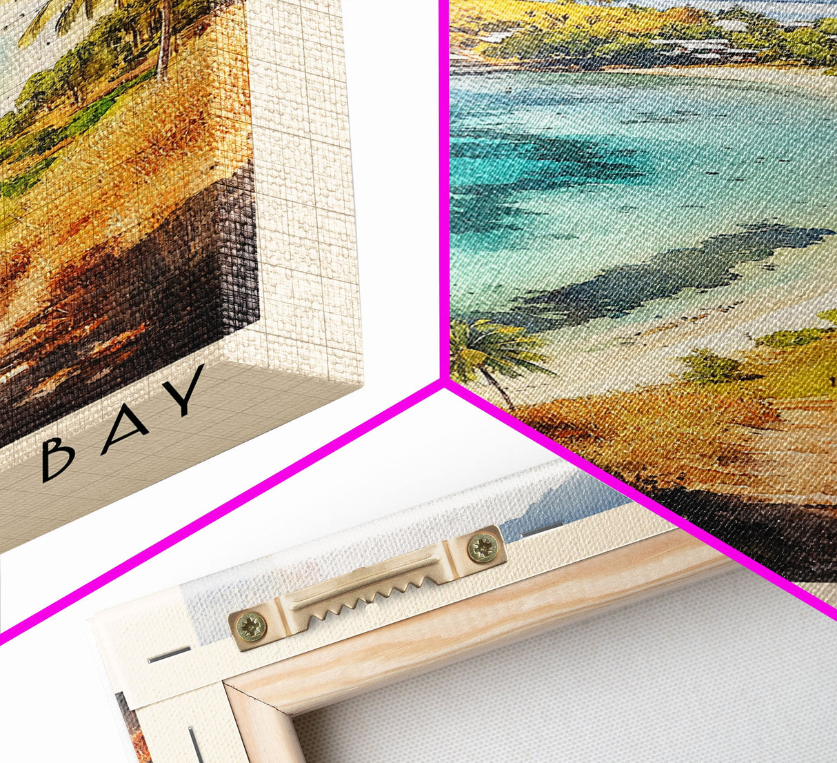 Seagrass Bay, Fiji Watercolor Beach Print, Vacation Gift, Fiji Wall Art, Beach Painting, Beach Decor, Beach Painting