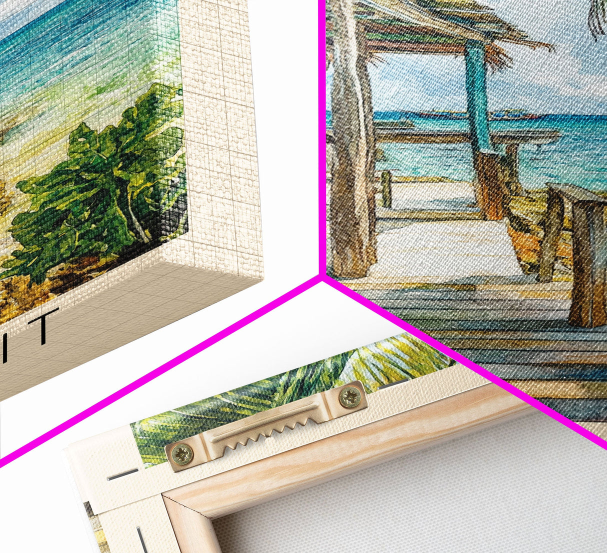 The Split, Belize Watercolor Beach Print, Vacation Gift, Belize Wall Art, Beach Painting, Beach Decor, Beach Painting