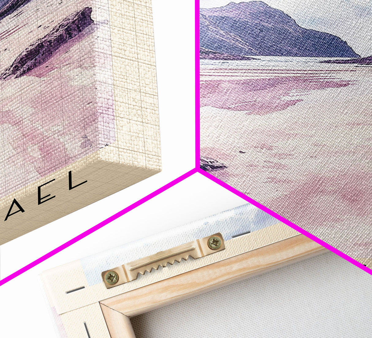 Traigh Ghael, Scotland Watercolor Print, Vacation Gift, Scotland Wall Art, Beach Painting, Beach Decor, Large Wall Art, Wood Frame Art