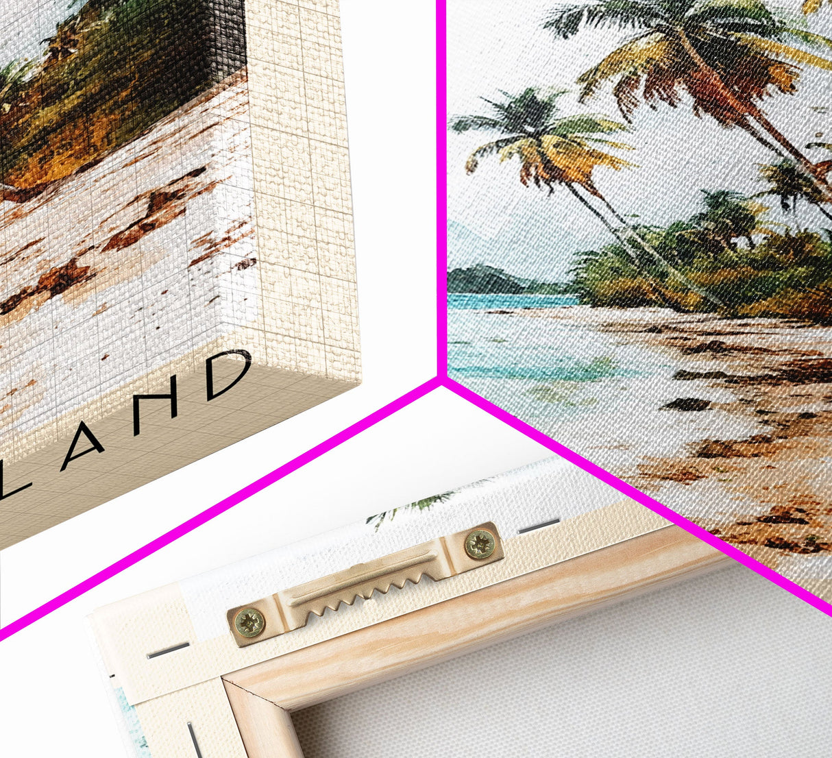 Trinidad Island, Brazil Watercolor Print, Vacation Gift, Brazil Wall Art, Beach Painting, Beach Decor, Large Wall Art, Wood Frame Art