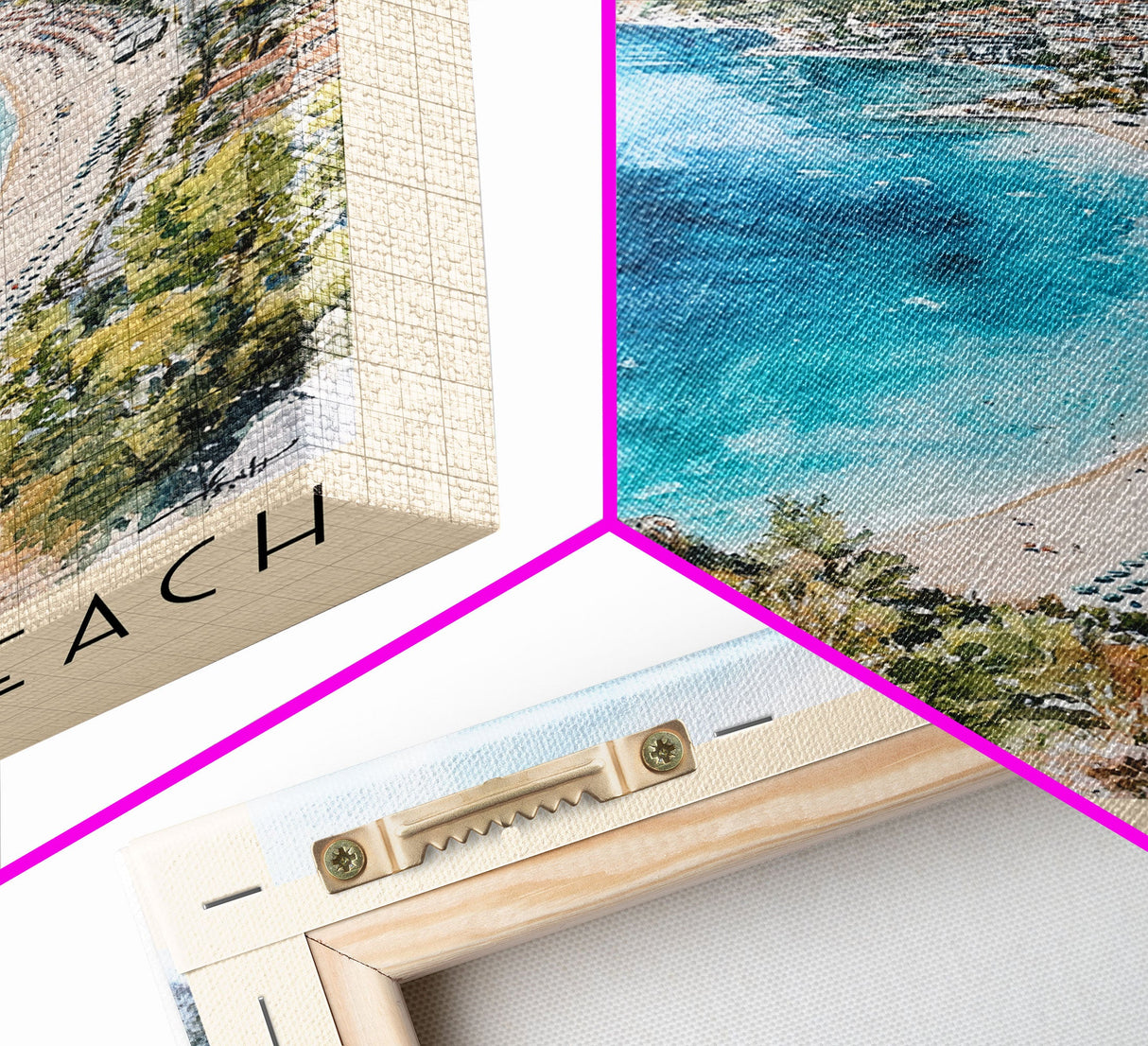 İçmeler Beach, Turkey Watercolor Beach Print, Vacation Gift, Turkey Wall Art, Beach Painting, Beach Decor, Beach Painting