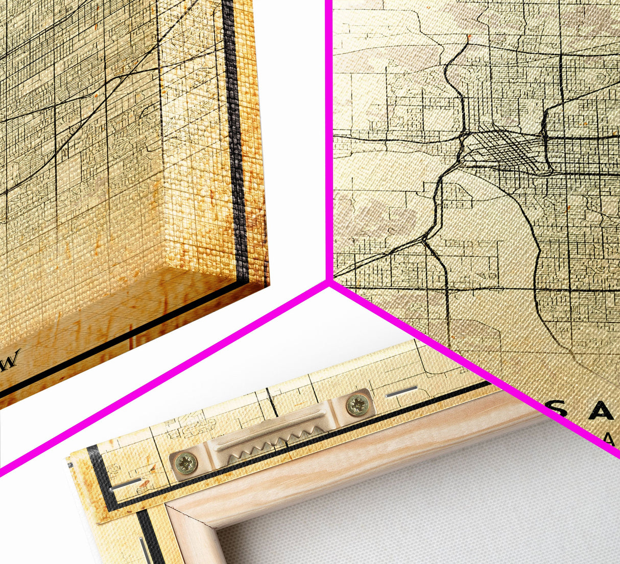 Tulsa Map Art - Oklahoma - Custom Tulsa City Streets Map Print - University of Tulsa - Home Office Decor Tulsa Map Decor Oklahoma Wall Art