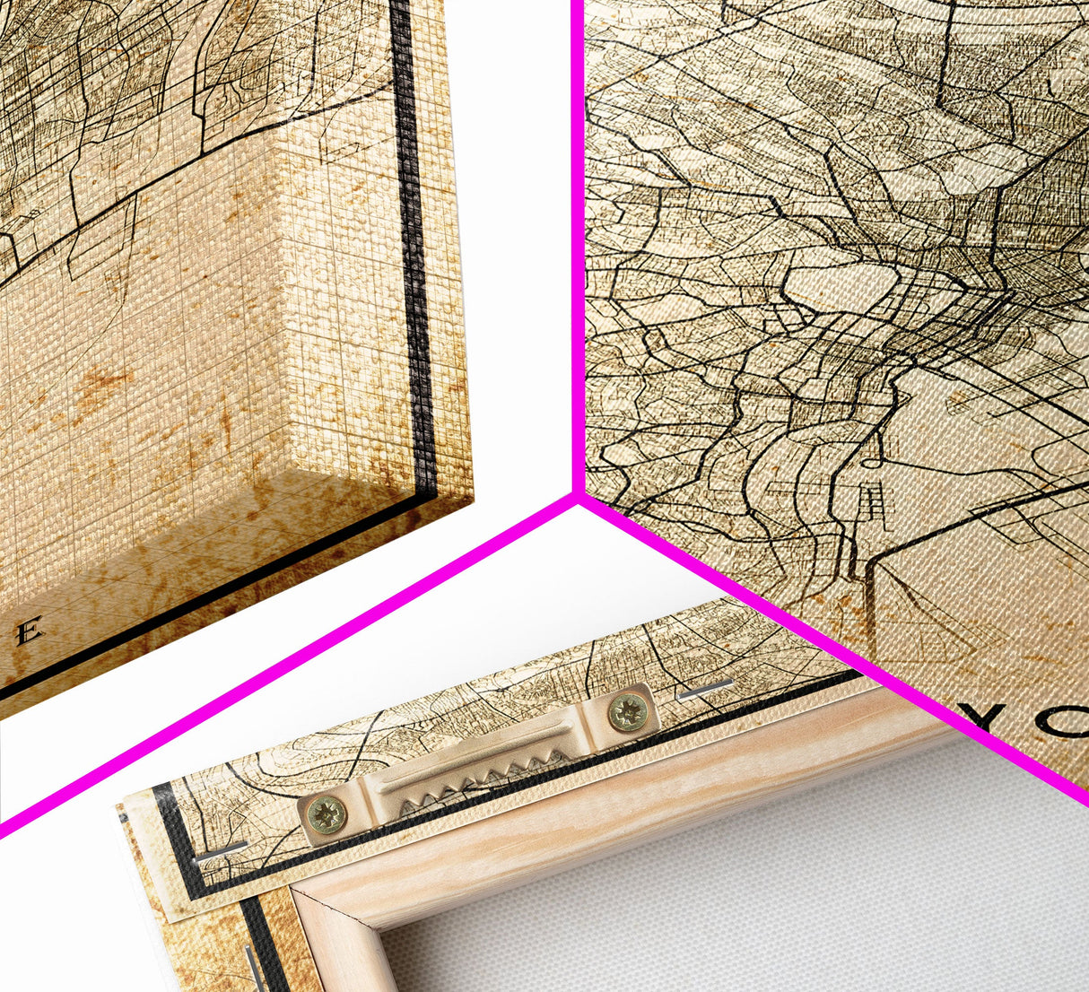 Tokyo Japan map print poster or framed canvas, Tokyo map print poster canvas, Tokyo Japan city map print poster canvas, Vintage Travel Art