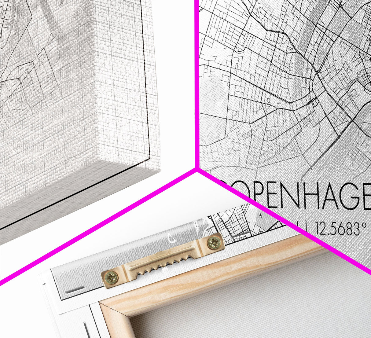 Copenhagen Street Map, Denmark Map, Map Print, Minimalist Art, Wall Art, Canvas Art, Modern Room Décor, RV Wall Décor, Gift For Pilot