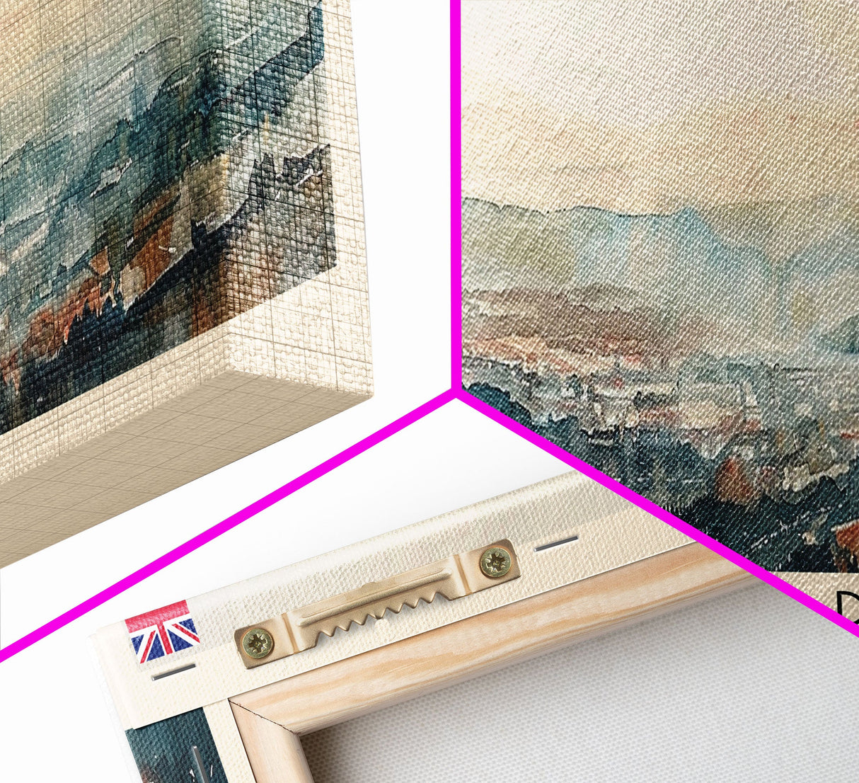 Bradford United Kingdom Travel Print Wall Art, Panoramic City Art, Travel Art, Wall Decor, Vacation Gift, Framed Canvas Print Or Metal Art