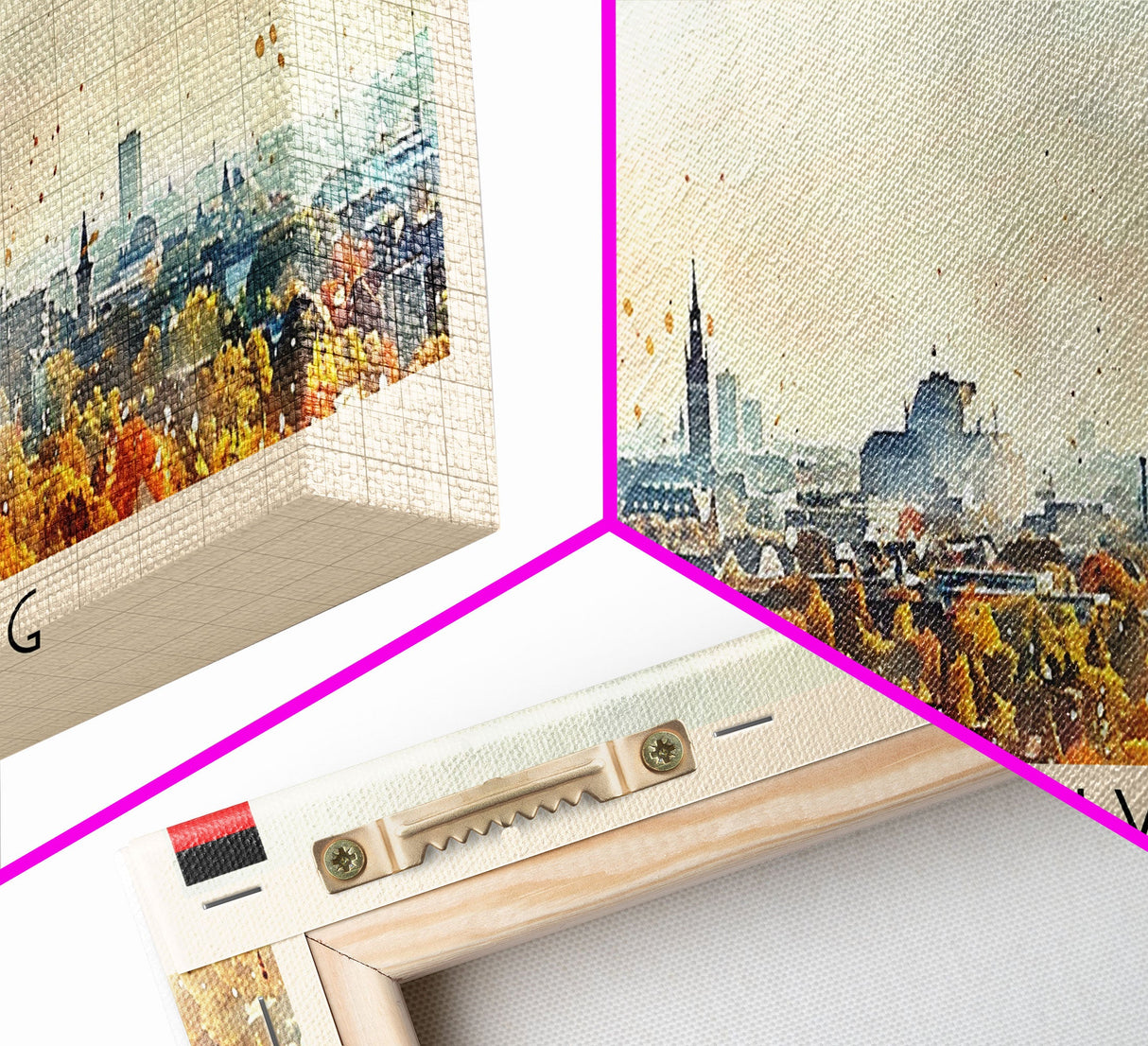 Braunschweig Germany Travel Art, City Art, Framed Canvas Print or Metal Wall Art, Europe Travel Poster, Panoramic Wall Art, Extra Wide Wall Art