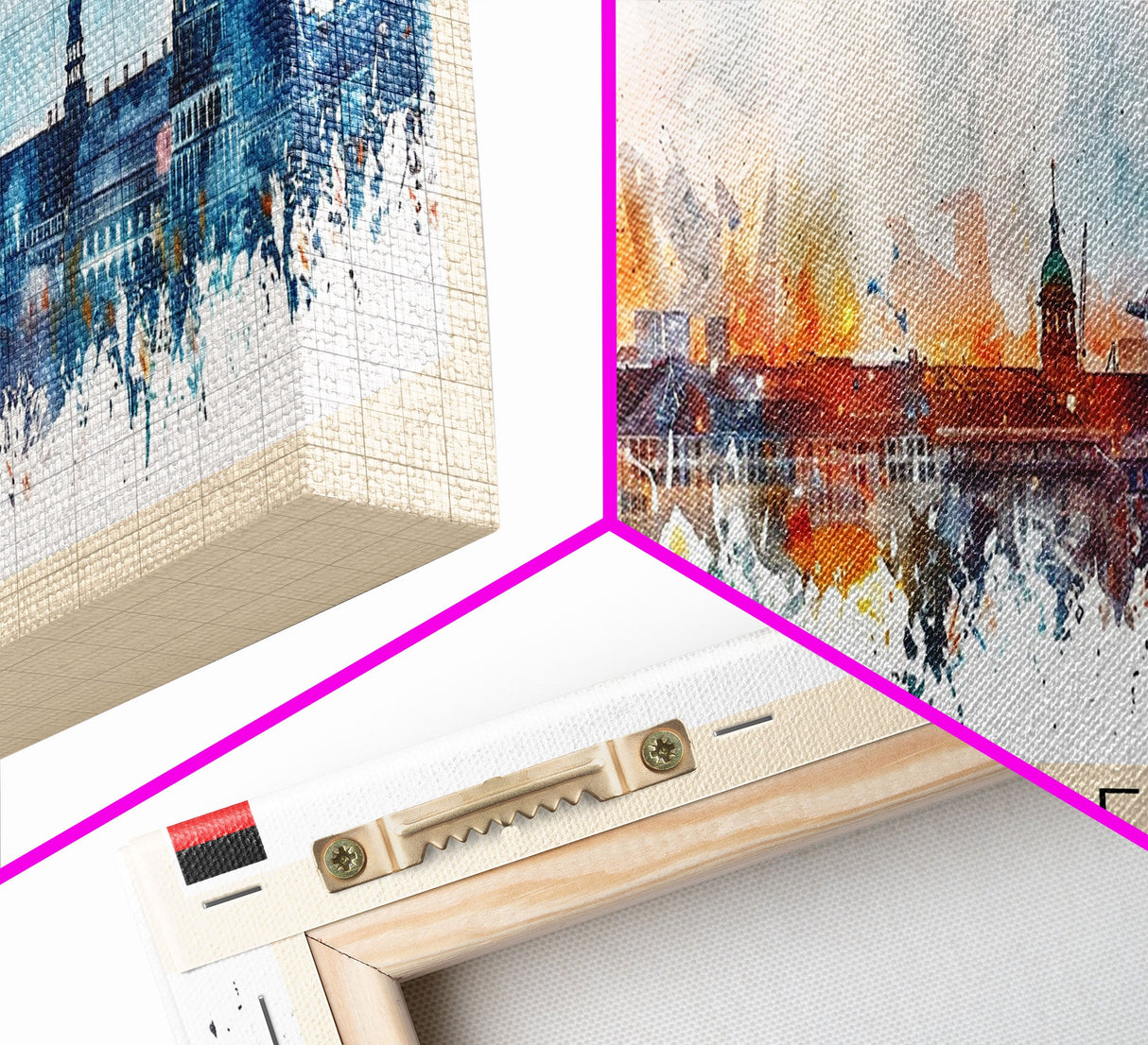 Hanover Germany Panoramic Travel Poster, Framed Canvas Print or Metal Wall Art, Travel Art, Home Decor, Panoramic Painting, Midcentury Art