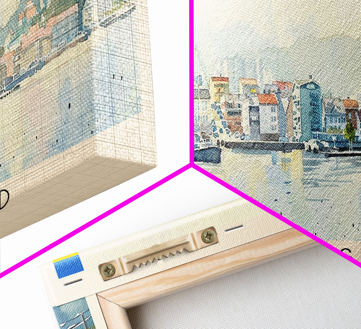 Kristiansand Norway Wall Art, Panoramic Travel Poster, Panoramic Framed Canvas Print, City Wall Art, Wall Hanging Home Decor, Travel Art