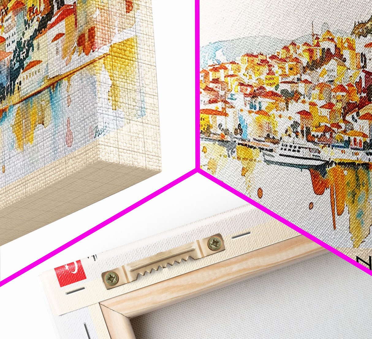 Mersin Turkey Wall Art, Panoramic Travel Poster, Panoramic Framed Canvas Print, City Wall Art, Wall Hanging Home Decor, Travel Art