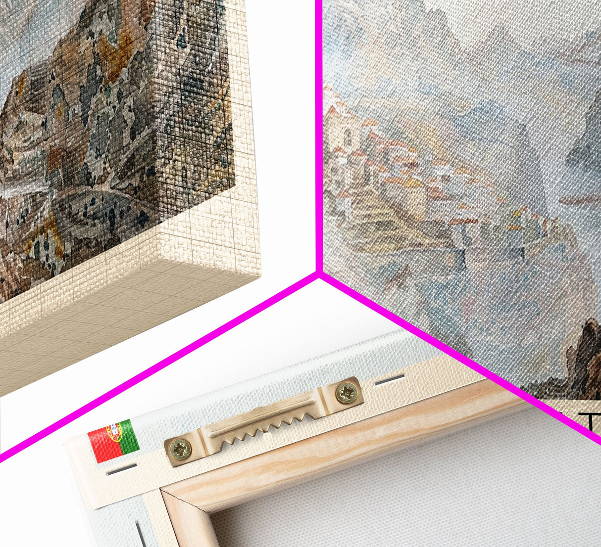 Rio Tinto Panoramic Travel Poster, Framed Canvas Print or Metal Wall Art, Travel Art, Home Decor, Panoramic Painting, Midcentury Art