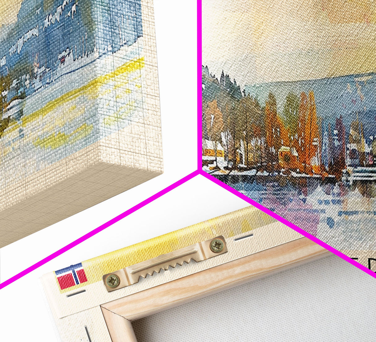 Tonsberg Norway Travel Print Wall Art, Panoramic City Art, Travel Art, Wall Decor, Vacation Gift, Framed Canvas Print Or Metal Art