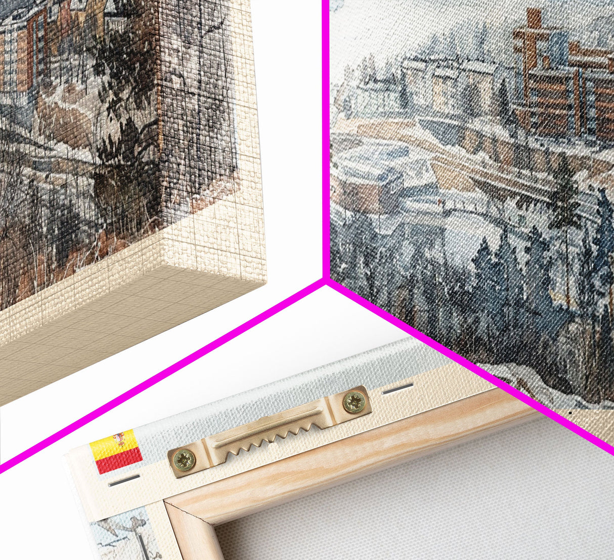 Ume Sweden Panoramic Travel Poster, Framed Canvas Print or Metal Wall Art, Travel Art, Home Decor, Panoramic Painting, Midcentury Art