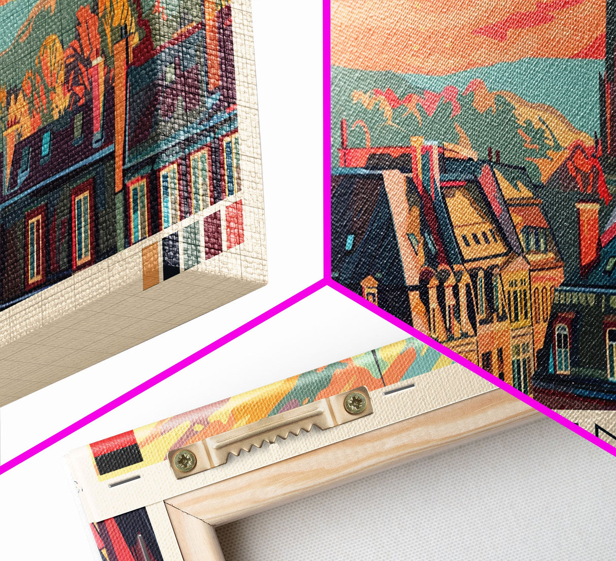 Aachen Germany Panoramic Travel Poster, Framed Canvas Print or Metal Wall Art, Travel Art, Home Decor, Panoramic Painting, Midcentury Art