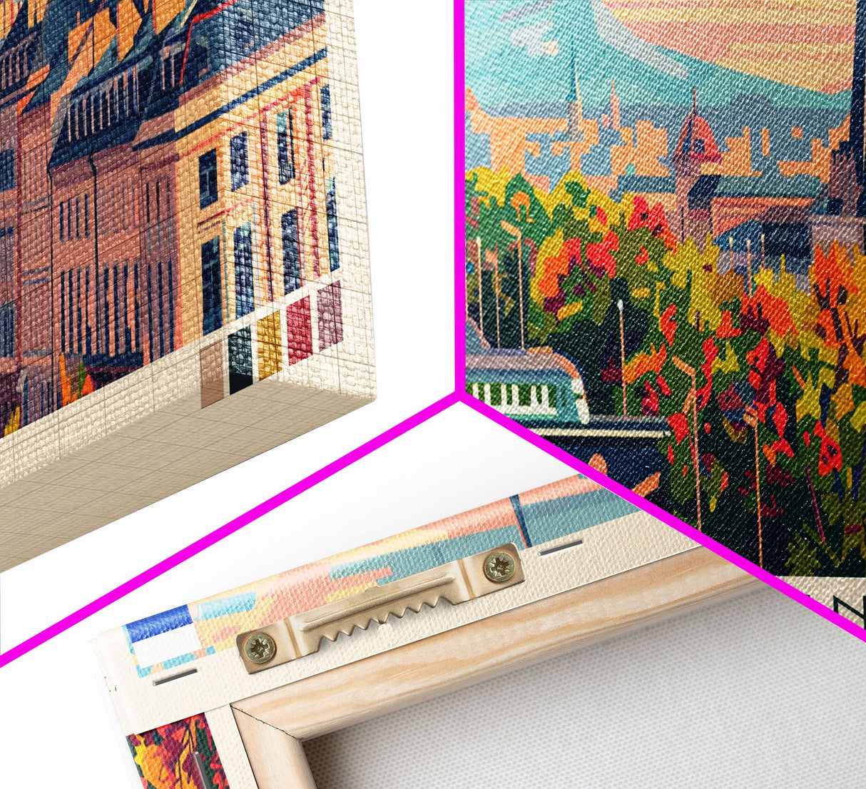 Chelyabinsk Russia Panoramic Travel Poster, Framed Canvas Print or Metal Wall Art, Travel Art, Home Decor, Panoramic Painting, Midcentury Art