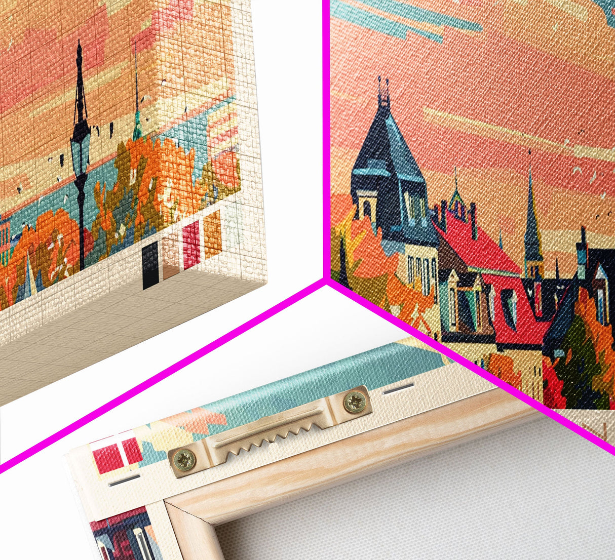 Horsens Denmark Travel Print Wall Art, Panoramic City Art, Travel Art, Wall Decor, Vacation Gift, Framed Canvas Print Or Metal Art