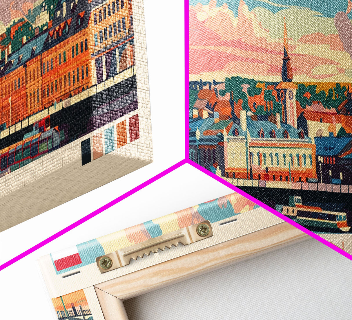 Kazan Russia Panoramic Travel Poster, Framed Canvas Print or Metal Wall Art, Travel Art, Home Decor, Panoramic Painting, Midcentury Art