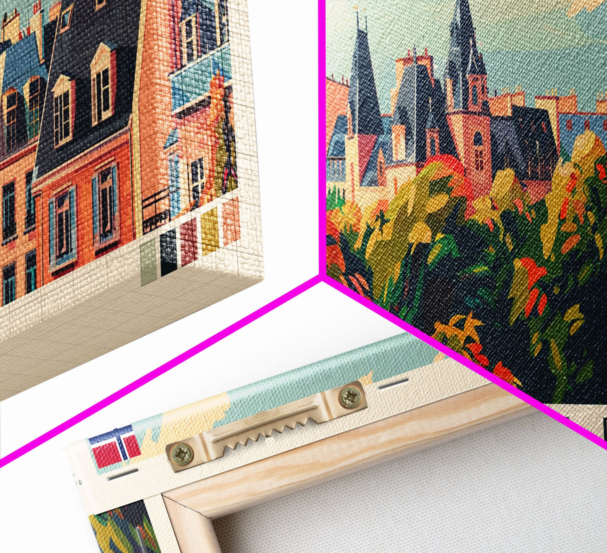 Krefeld Germany Panoramic Travel Poster, Framed Canvas Print or Metal Wall Art, Travel Art, Home Decor, Panoramic Painting, Midcentury Art