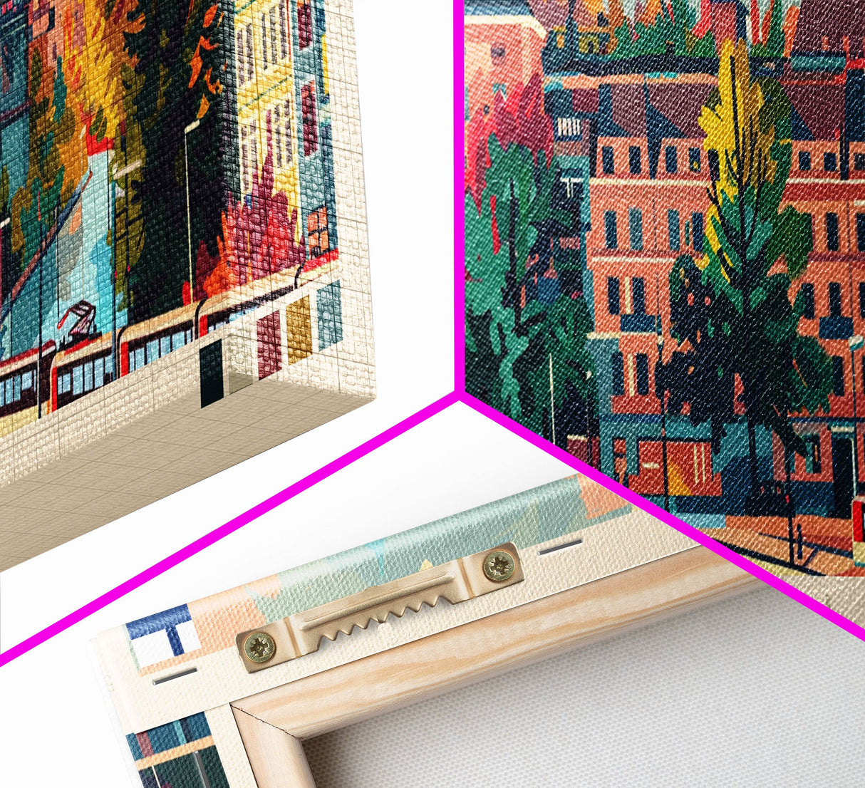 Lahti Finland Panoramic Travel Poster, Framed Canvas Print or Metal Wall Art, Travel Art, Home Decor, Panoramic Painting, Midcentury Art