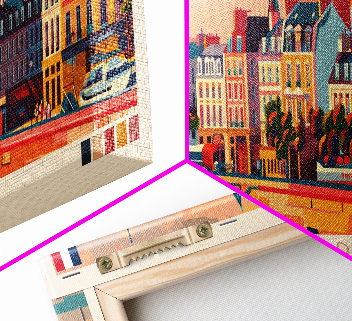 Le Havre France Panoramic Travel Poster, Framed Canvas Print or Metal Wall Art, Travel Art, Home Decor, Panoramic Painting, Midcentury Art