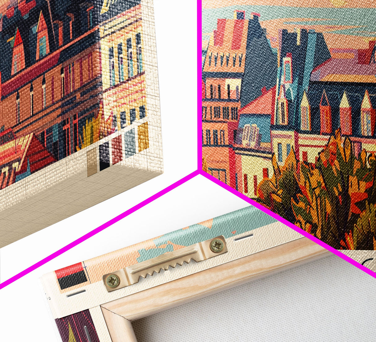 Leipzig Germany Panoramic Travel Poster, Framed Canvas Print or Metal Wall Art, Travel Art, Home Decor, Panoramic Painting, Midcentury Art